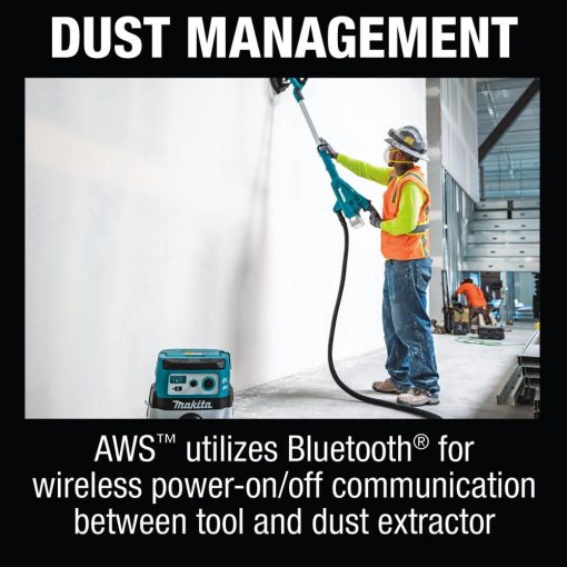 Makita 18V LXT 9" Drywall Sander Lithium Ion Brushless Cordless AWS Capable Bare Tool - Image 3