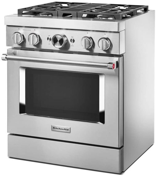KitchenAid 30'' Stainless Steel Smart Commercial-Style Dual Fuel Range With 4 Burners - Image 4