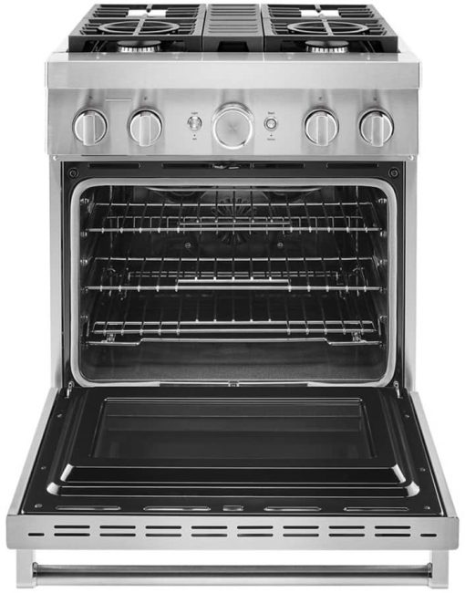 KitchenAid 30'' Stainless Steel Smart Commercial-Style Dual Fuel Range With 4 Burners - Image 2