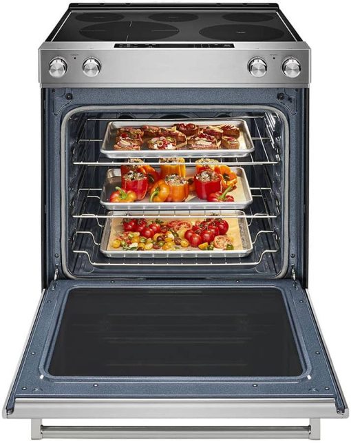 KitchenAid ADA 30" Stainless Steel Electric Slide-In Convection Range - Image 3