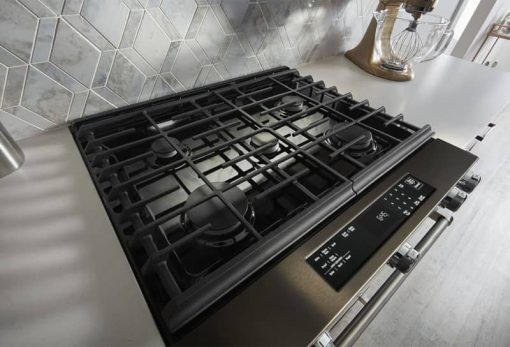 KitchenAid ADA 30" Black Stainless Steel Slide-In Gas Range - Image 4