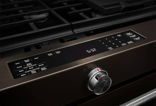 KitchenAid ADA 30" Black Stainless Steel Slide-In Gas Range - Image 7