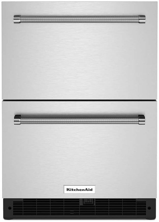 KitchenAid 24" Stainless Steel Undercounter Double-Drawer Refrigerator