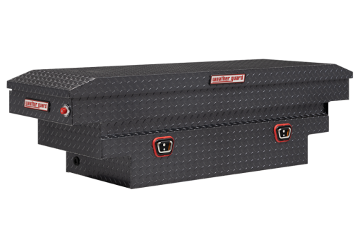 Weather Guard Saddle Truck Tool Box Aluminum Compact Deep Gunmetal Gray