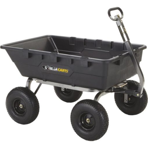Gorilla Carts 12 Cu. Ft. Heavy Duty Poly Yard Dump Cart