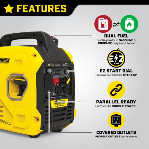Champion 2500-Watt Ultralight Portable Dual Fuel Inverter Generator with CO Shield - Image 8
