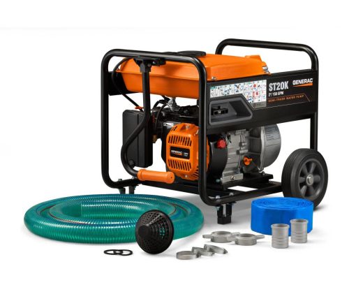 2" Semi-Trash Water Pump with Hose and Wheel Kit