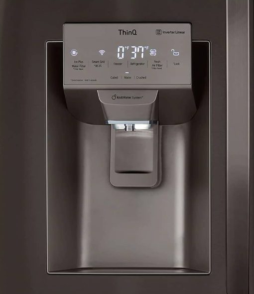 LG 28 Cu. Ft. Black Stainless Steel Smart InstaView Door-In-Door Double Freezer Refrigerator With Craft Ice - Image 9