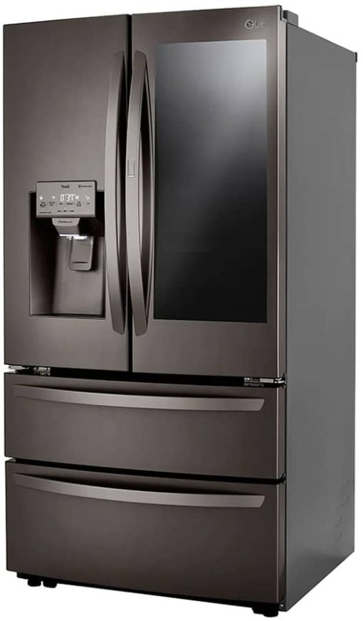 LG 28 Cu. Ft. Black Stainless Steel Smart InstaView Door-In-Door Double Freezer Refrigerator With Craft Ice - Image 5