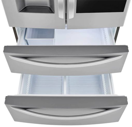 LG 28 Cu. Ft. Stainless Steel Smart InstaView Door-In-Door Double Freezer Refrigerator With Craft Ice - Image 8