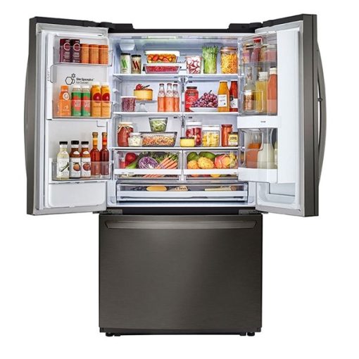 21.9 cu ft French Door Black Stainless Steel Refrigerator - Image 3