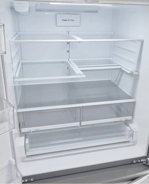 LG 22 Cu. Ft. Print Proof Stainless Steel Counter-Depth Double Freezer French Door Refrigerator - Image 9