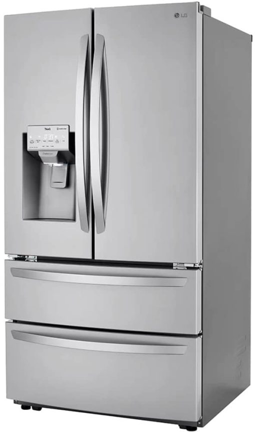 LG 22 Cu. Ft. Print Proof Stainless Steel Counter-Depth Double Freezer French Door Refrigerator - Image 8