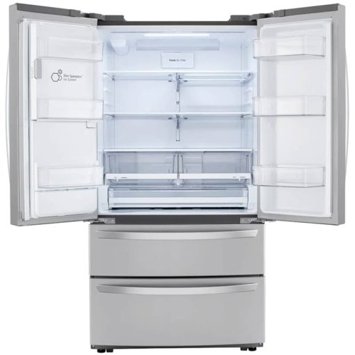 LG 22 Cu. Ft. Print Proof Stainless Steel Counter-Depth Double Freezer French Door Refrigerator - Image 2