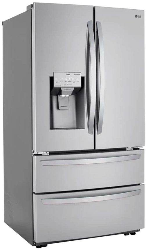 LG 22 Cu. Ft. Print Proof Stainless Steel Counter-Depth Double Freezer French Door Refrigerator - Image 7
