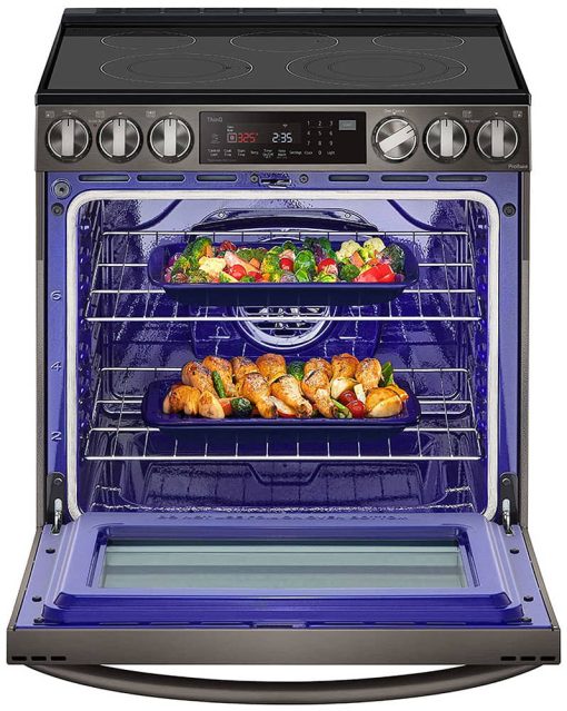 LG 6.3 Cu. Ft. PrintProof Black Stainless Steel Smart Wi-Fi Enabled ProBake Convection InstaView Electric Slide-In Range With Air Fry - Image 3