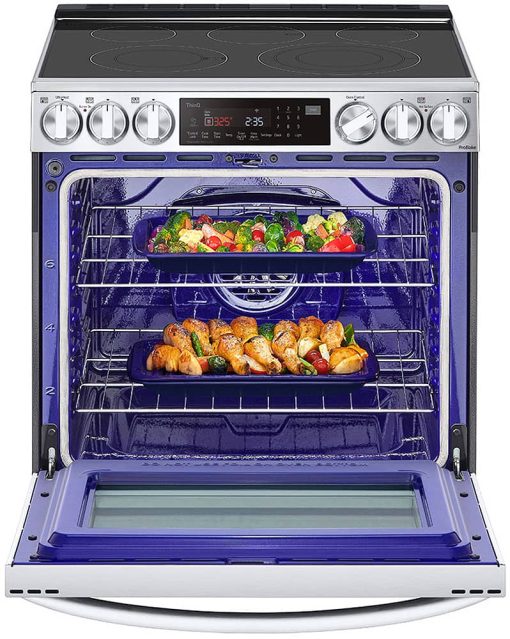 LG 6.3 Cu. Ft. PrintProof Stainless Steel Smart Wi-Fi Enabled ProBake Convection InstaView Electric Slide-In Range With Air Fry - Image 3