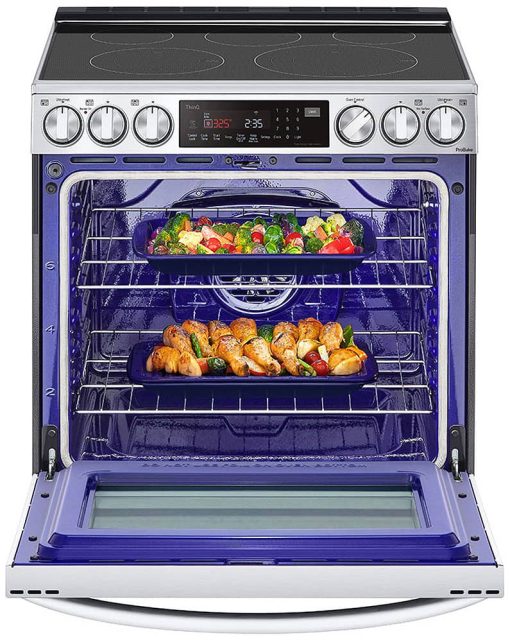 LG 6.3 Cu. Ft. PrintProof Stainless Steel Smart Wi-Fi Enabled ProBake Convection InstaView Electric Slide-In Range With Air Fry - Image 3