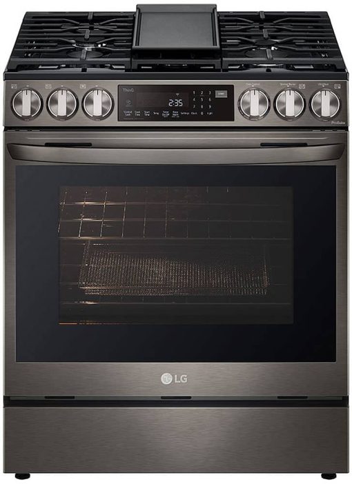 LG 6.3 Cu. Ft. PrintProof Black Stainless Steel Smart Wi-Fi Enabled ProBake Convection InstaView Gas Slide-In Range With Air Fry - Image 8