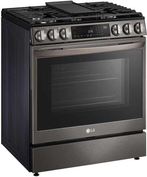 LG 6.3 Cu. Ft. PrintProof Black Stainless Steel Smart Wi-Fi Enabled ProBake Convection InstaView Gas Slide-In Range With Air Fry - Image 7