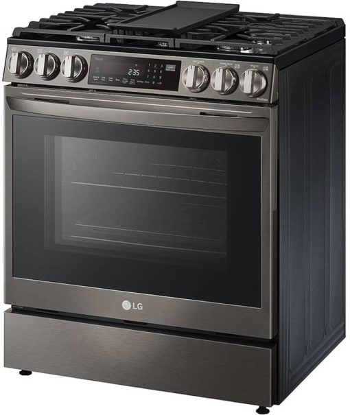 LG 6.3 Cu. Ft. PrintProof Black Stainless Steel Smart Wi-Fi Enabled ProBake Convection InstaView Gas Slide-In Range With Air Fry - Image 6