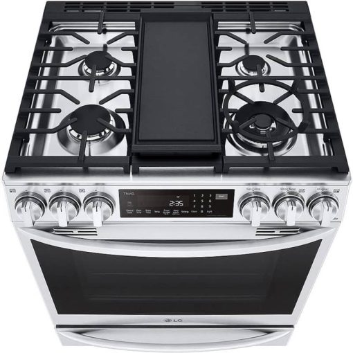 LG 6.3 Cu. Ft. PrintProof Stainless Steel Smart Wi-Fi Enabled ProBake Convection InstaView Gas Slide-In Range With Air Fry - Image 9