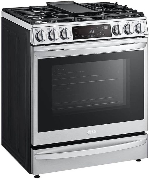 LG 6.3 Cu. Ft. PrintProof Stainless Steel Smart Wi-Fi Enabled ProBake Convection InstaView Gas Slide-In Range With Air Fry - Image 7