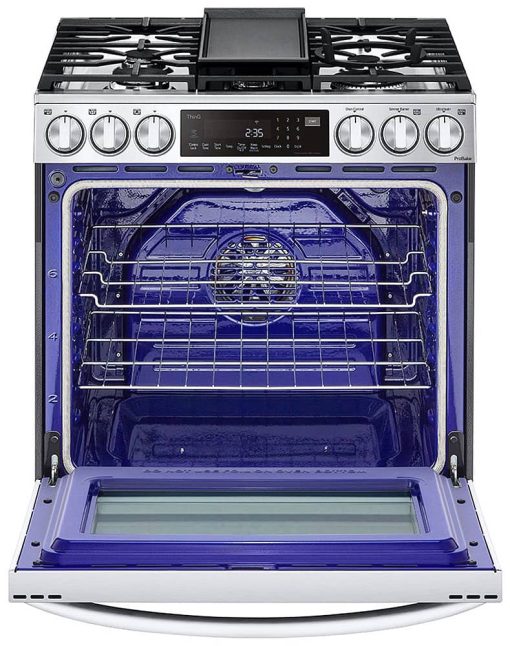 LG 6.3 Cu. Ft. PrintProof Stainless Steel Smart Wi-Fi Enabled ProBake Convection InstaView Gas Slide-In Range With Air Fry - Image 2