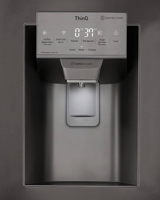 LG 22 Cu. Ft. Black Stainless Steel Smart Wi-Fi Enabled French Door Counter-Depth Refrigerator - Image 6