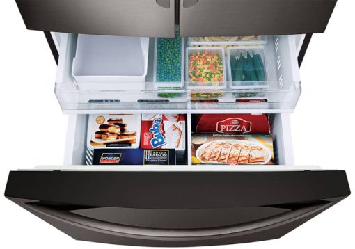 LG 22 Cu. Ft. Black Stainless Steel Smart Wi-Fi Enabled French Door Counter-Depth Refrigerator - Image 3