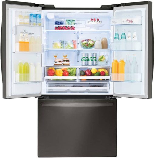 LG 22 Cu. Ft. Black Stainless Steel Smart Wi-Fi Enabled French Door Counter-Depth Refrigerator - Image 2