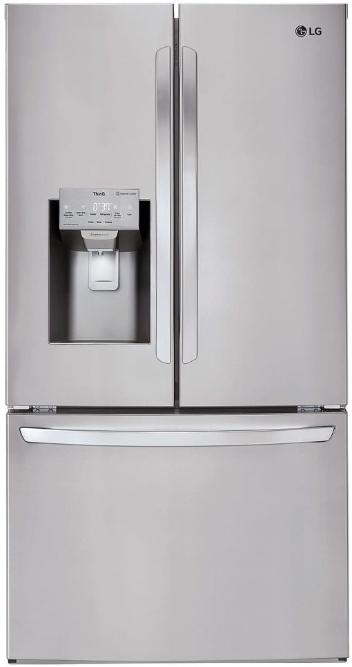 LG 22 Cu. Ft. PrintProof Stainless Steel Smart Wi-Fi Enabled French Door Counter-Depth Refrigerator