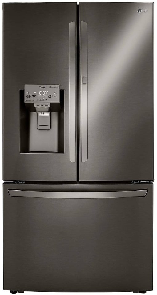 LG ADA 24 Cu. Ft. PrintProof Black Stainless Steel Smart Wi-Fi Enabled Door-In-Door Counter-Depth Refrigerator With Craft Ice Maker