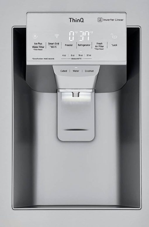 LG ADA 24 Cu. Ft. PrintProof Stainless Steel Smart Wi-Fi Enabled Door-In-Door Counter-Depth Refrigerator With Craft Ice Maker - Image 7