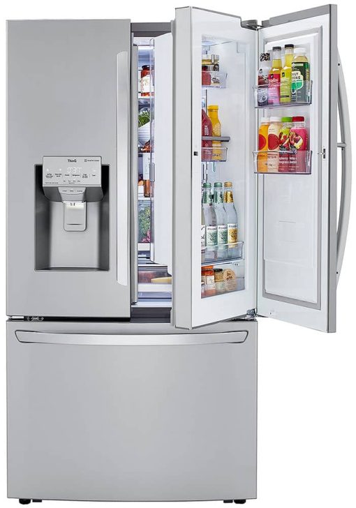 LG ADA 24 Cu. Ft. PrintProof Stainless Steel Smart Wi-Fi Enabled Door-In-Door Counter-Depth Refrigerator With Craft Ice Maker - Image 3