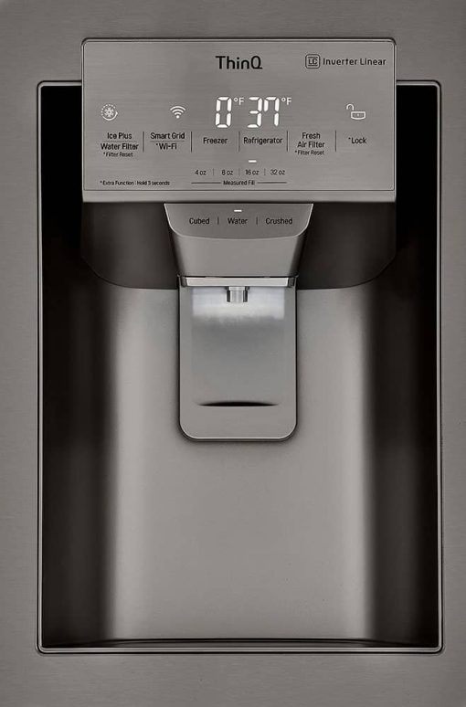 LG ADA 30 Cu. Ft. PrintProof Black Stainless Steel Smart Wi-Fi Enabled Door-In-Door Refrigerator With Craft Ice Maker - Image 7
