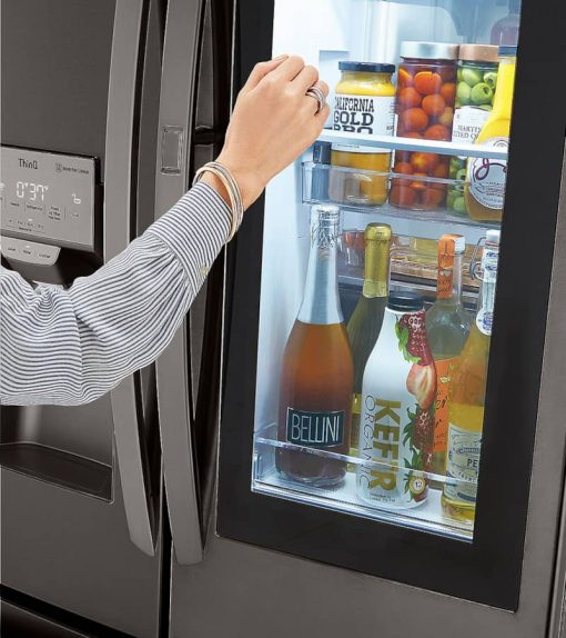 LG ADA 24 Cu. Ft. PrintProof Black Stainless Steel Smart Wi-Fi Enabled InstaView Door-In-Door Counter-Depth Refrigerator With Craft Ice - Image 8