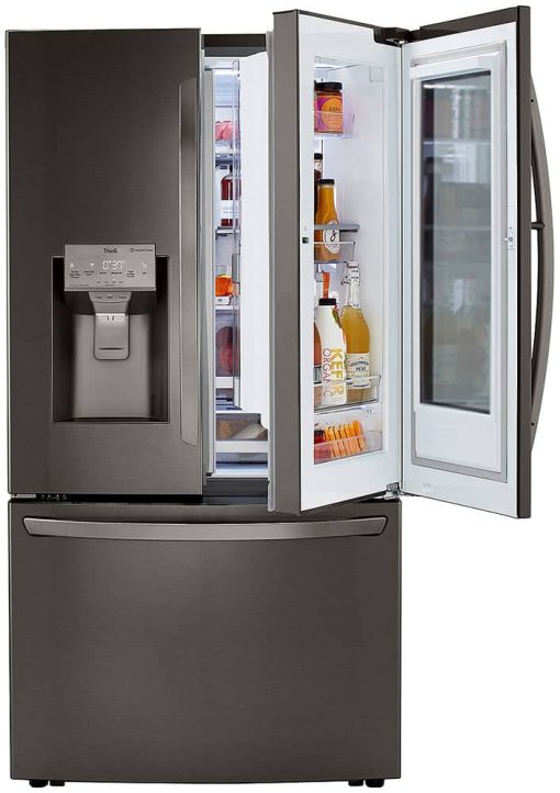 LG ADA 30 Cu. Ft. PrintProof Black Stainless Steel Smart Wi-Fi Enabled InstaView Door-In-Door Refrigerator With Craft Ice Maker - Image 3
