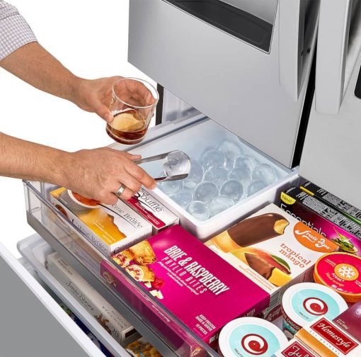 LG ADA 30 Cu. Ft. PrintProof Stainless Steel Smart Wi-Fi Enabled InstaView Door-In-Door Refrigerator With Craft Ice Maker - Image 9