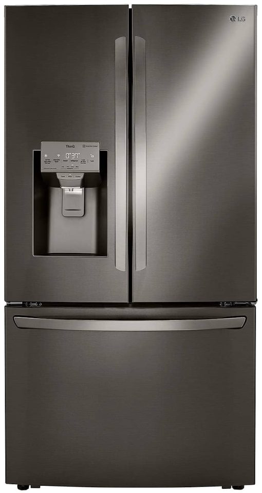 LG ADA 24 Cu. Ft. PrintProof Black Stainless Steel Smart Wi-Fi Enabled Counter-Depth Refrigerator With Craft Ice Maker