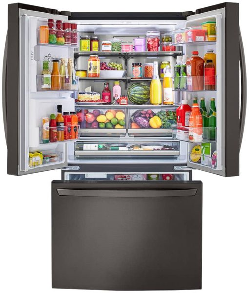 LG ADA 24 Cu. Ft. PrintProof Black Stainless Steel Smart Wi-Fi Enabled Counter-Depth Refrigerator With Craft Ice Maker - Image 2