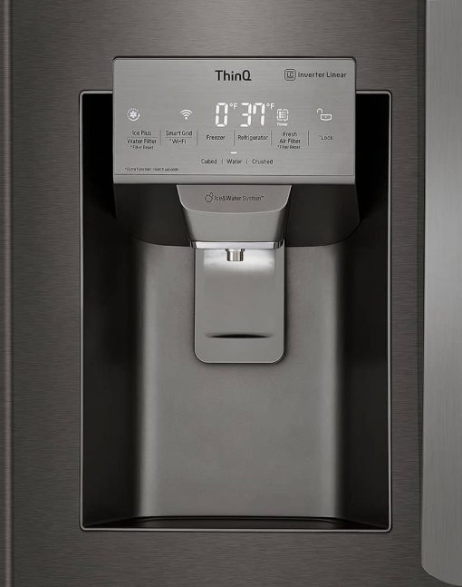LG 25 Cu. Ft. PrintProof Black Stainless Steel Smart Wi-Fi Enabled French Door Refrigerator - Image 4