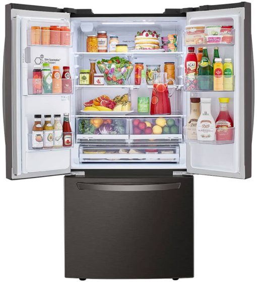 LG 25 Cu. Ft. PrintProof Black Stainless Steel Smart Wi-Fi Enabled French Door Refrigerator - Image 2
