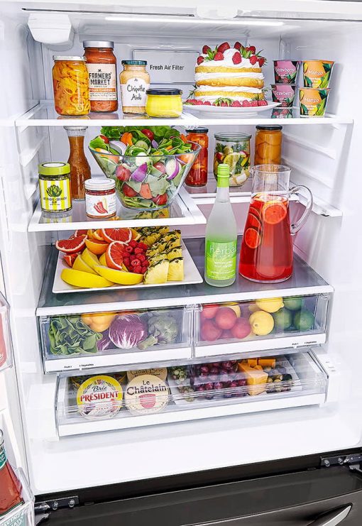 LG 25 Cu. Ft. PrintProof Black Stainless Steel Smart Wi-Fi Enabled French Door Refrigerator - Image 8