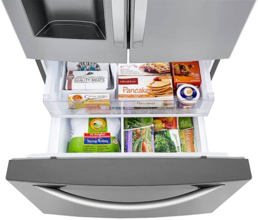 LG 25 Cu. Ft. PrintProof Stainless Steel Smart Wi-Fi Enabled French Door Refrigerator - Image 3