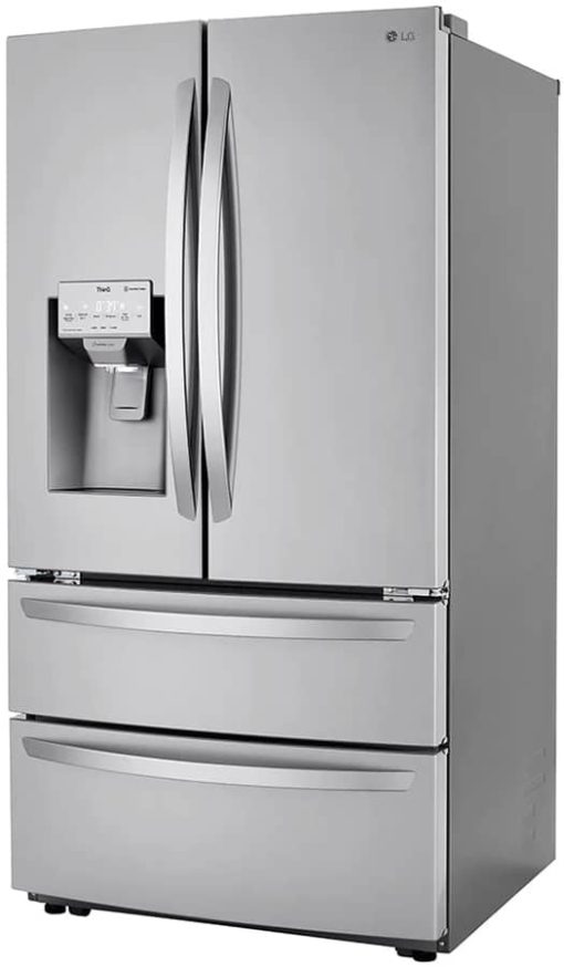 LG 28 Cu. Ft. PrintProof Stainless Steel Smart Double Freezer French Door Refrigerator With Craft Ice - Image 5