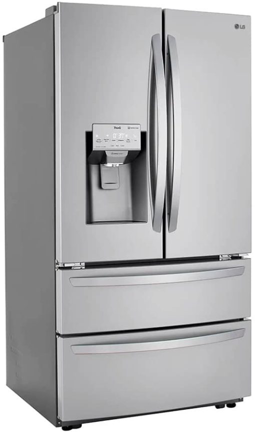 LG 28 Cu. Ft. PrintProof Stainless Steel Smart Double Freezer French Door Refrigerator With Craft Ice - Image 4