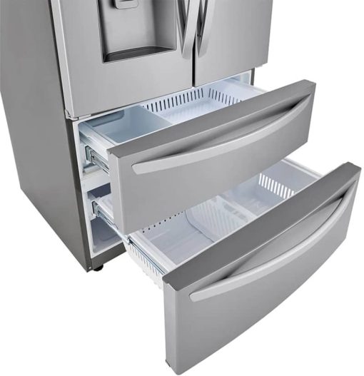 LG 28 Cu. Ft. PrintProof Stainless Steel Smart Double Freezer French Door Refrigerator With Craft Ice - Image 6