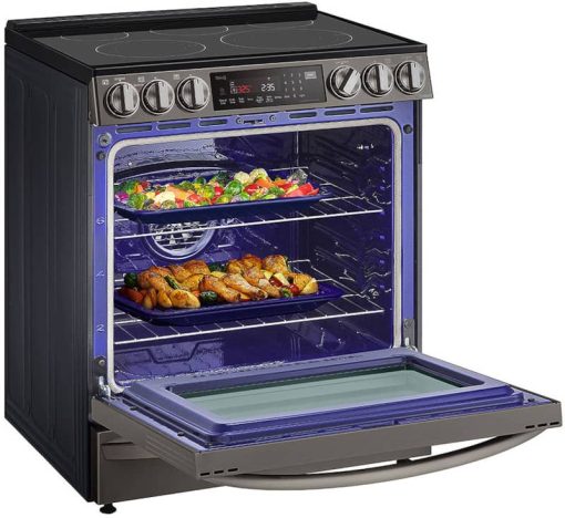 LG 6.3 Cu. Ft. PrintProof Black Stainless Steel Smart Wi-Fi Enabled ProBake Convection InstaView Electric Slide-In Range With Air Fry - Image 4
