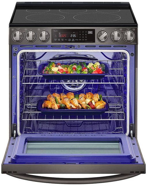 LG 6.3 Cu. Ft. PrintProof Black Stainless Steel Smart Wi-Fi Enabled ProBake Convection InstaView Electric Slide-In Range With Air Fry - Image 2